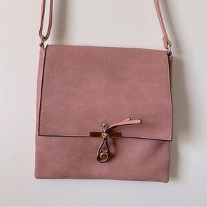 Pink leather purse